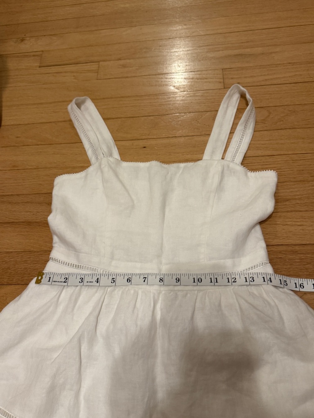 Reformation Everett Linen Dress in White Size 8 - Picture 11 of 14